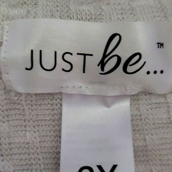 Just Be Off White Boho Ribbed Slouchy Longline Open Cardigan Duster Lagenlook - Picture 8 of 9